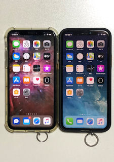 [iPhone XS (左)とiPhone 11 Pro (iOS 13)]