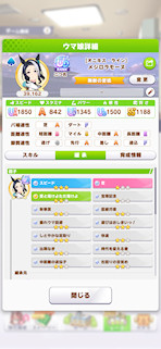 [メジロラモーヌのステータス(継承)]