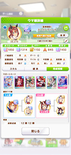 [新衣装スーパークリークのステータス(サポート)]