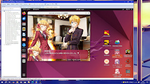 [Wine上で実行中の『FORTUNE ARTERIAL』]